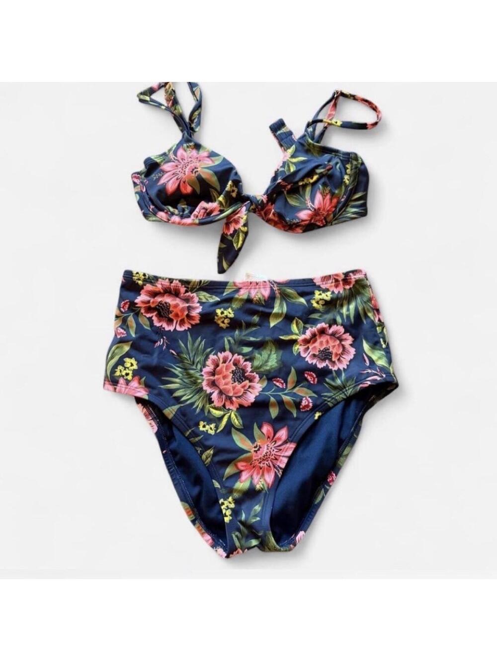 Shade & Shore Women's Multi and Blue Bikinis-and-tankini-set
